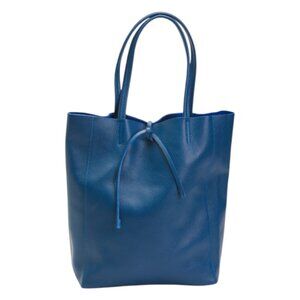 MARLON Made In Italy Leather Unlined Shopper Big Tote